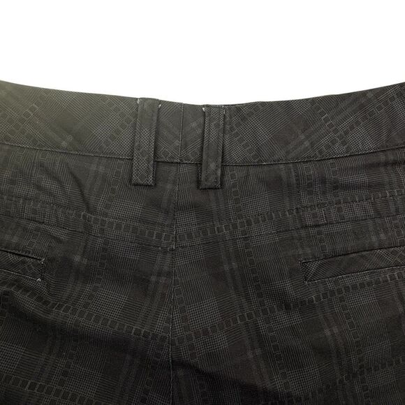 Adidas ClimaLite Golf Shorts Black Tonal Plaid Performance Lightweight SZ 36 - Picture 8 of 13